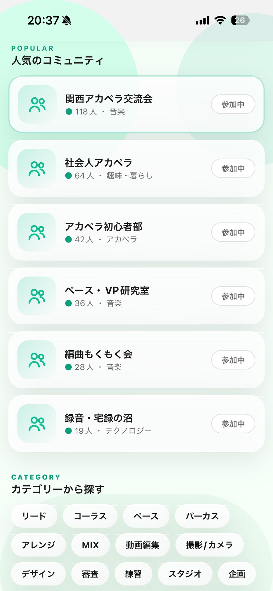 人気のコミュニティ